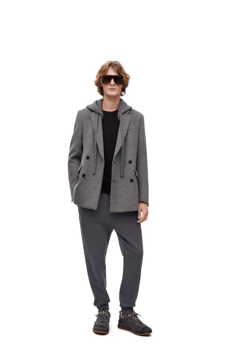 Loewe Knitted back jacket in wool, cashmere and silk outlook