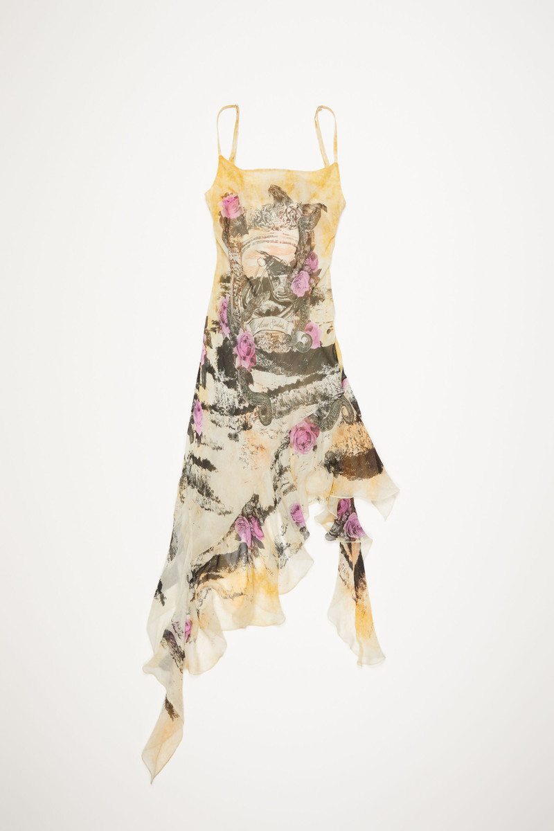 Printed strap dress - Multi yellow 1