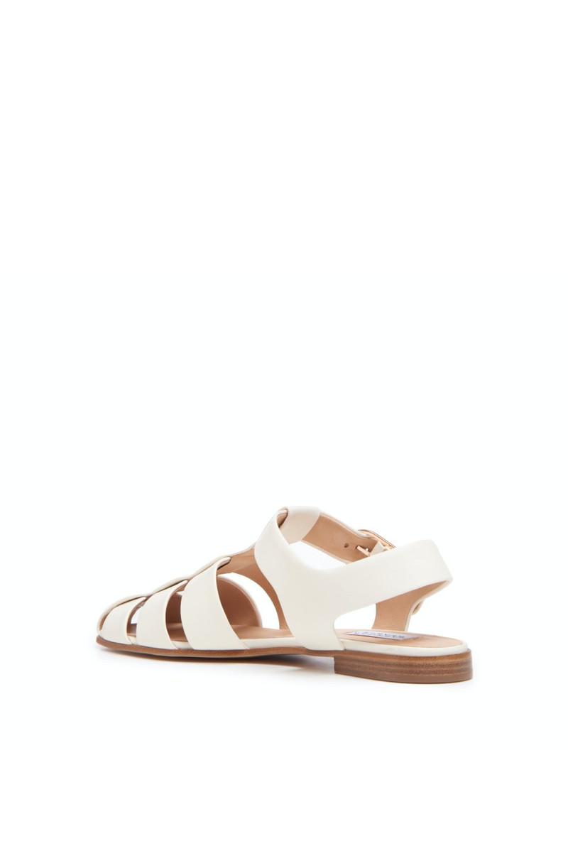 GABRIELA HEARST Lynn Flat Sandal in Cream Leather outlook