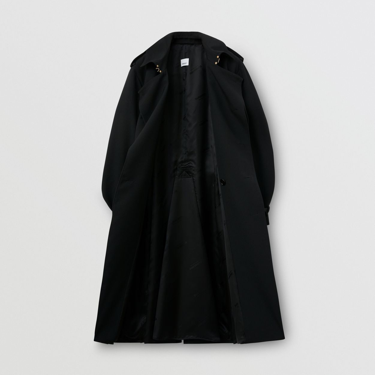 Wool Twill Loop-back Trench Coat - 11