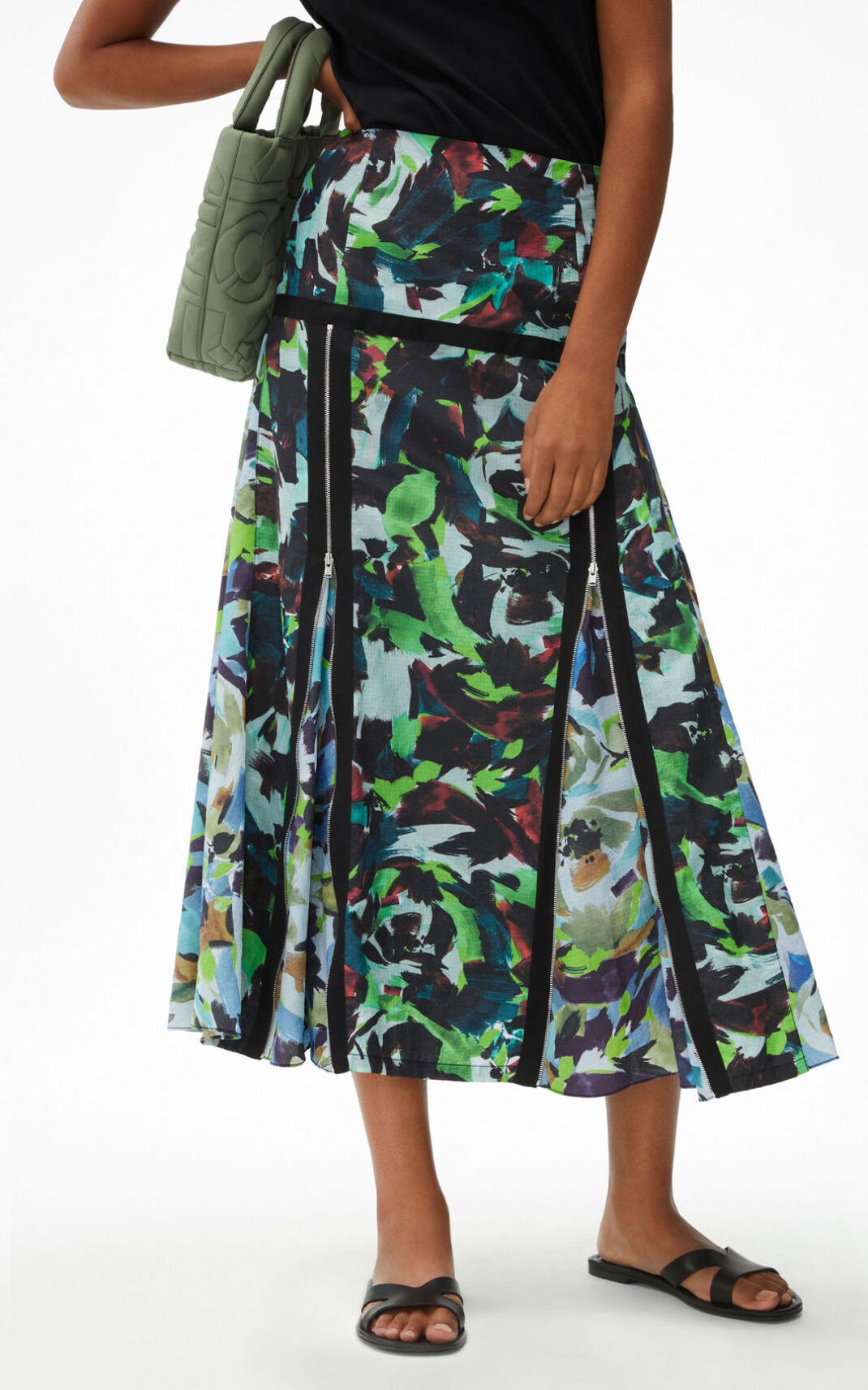 'Archive Floral' midi skirt - 4