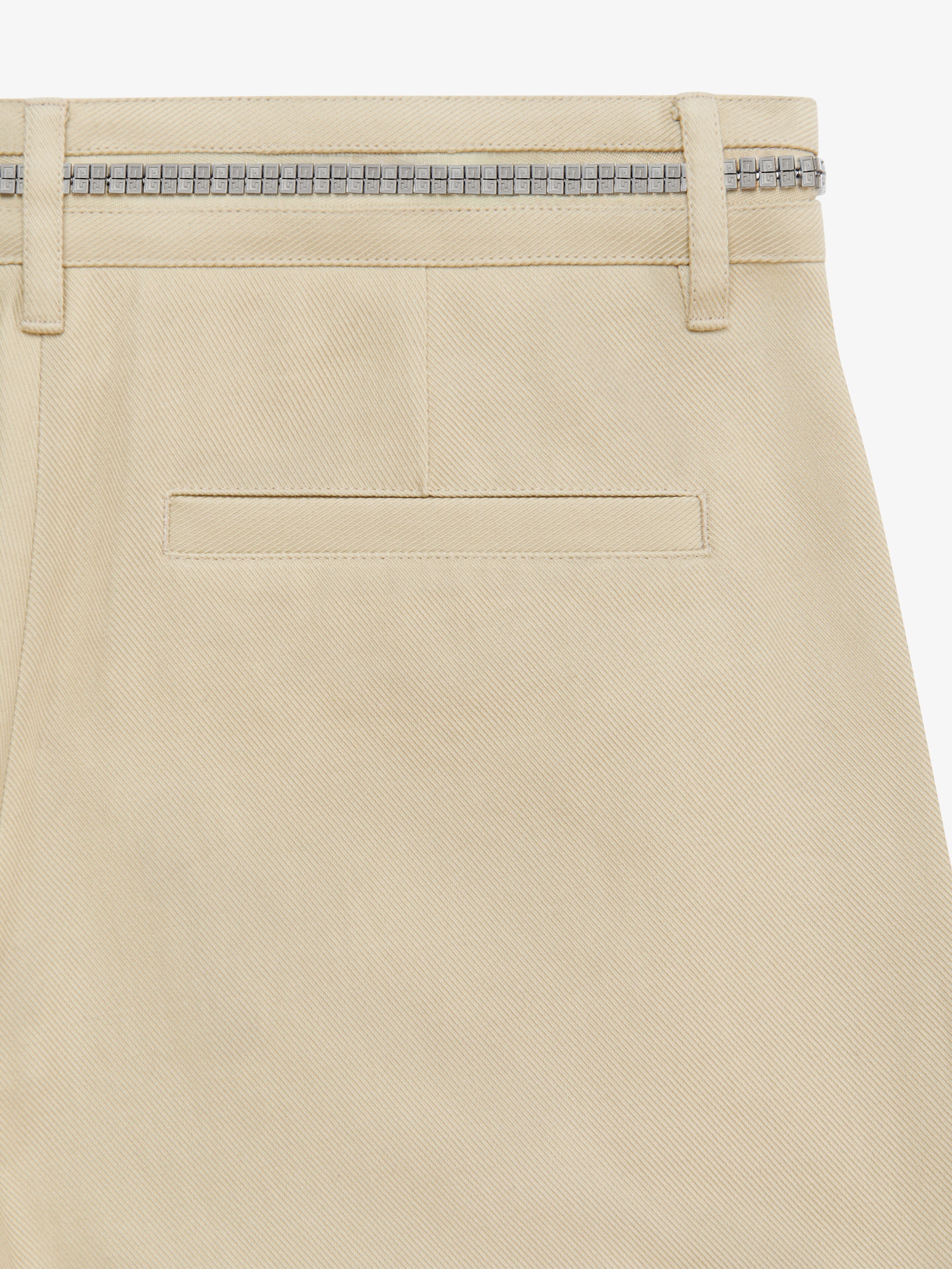 BERMUDA SHORTS IN COTTON TWILL WITH 4G ZIPPER - 6