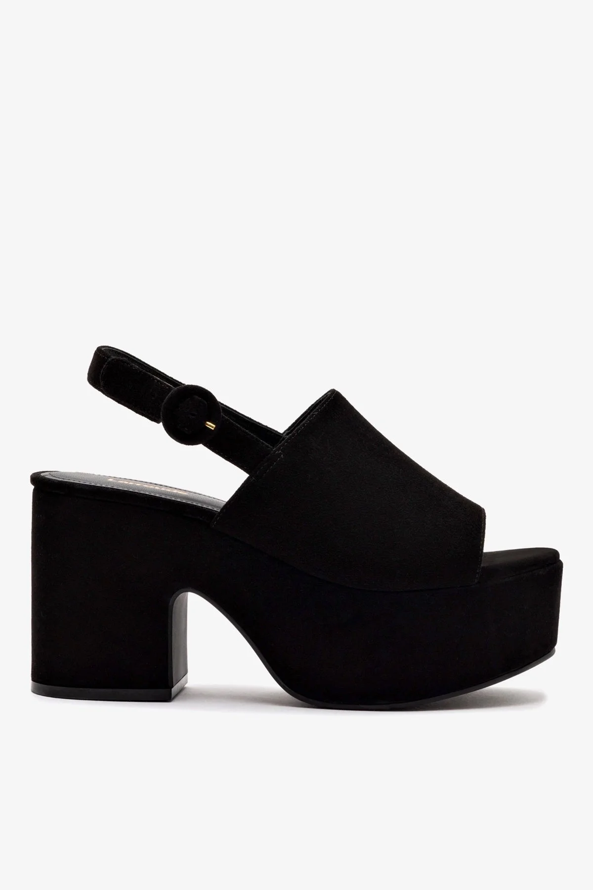 Miso Platform Sandal In Black Suede - 1