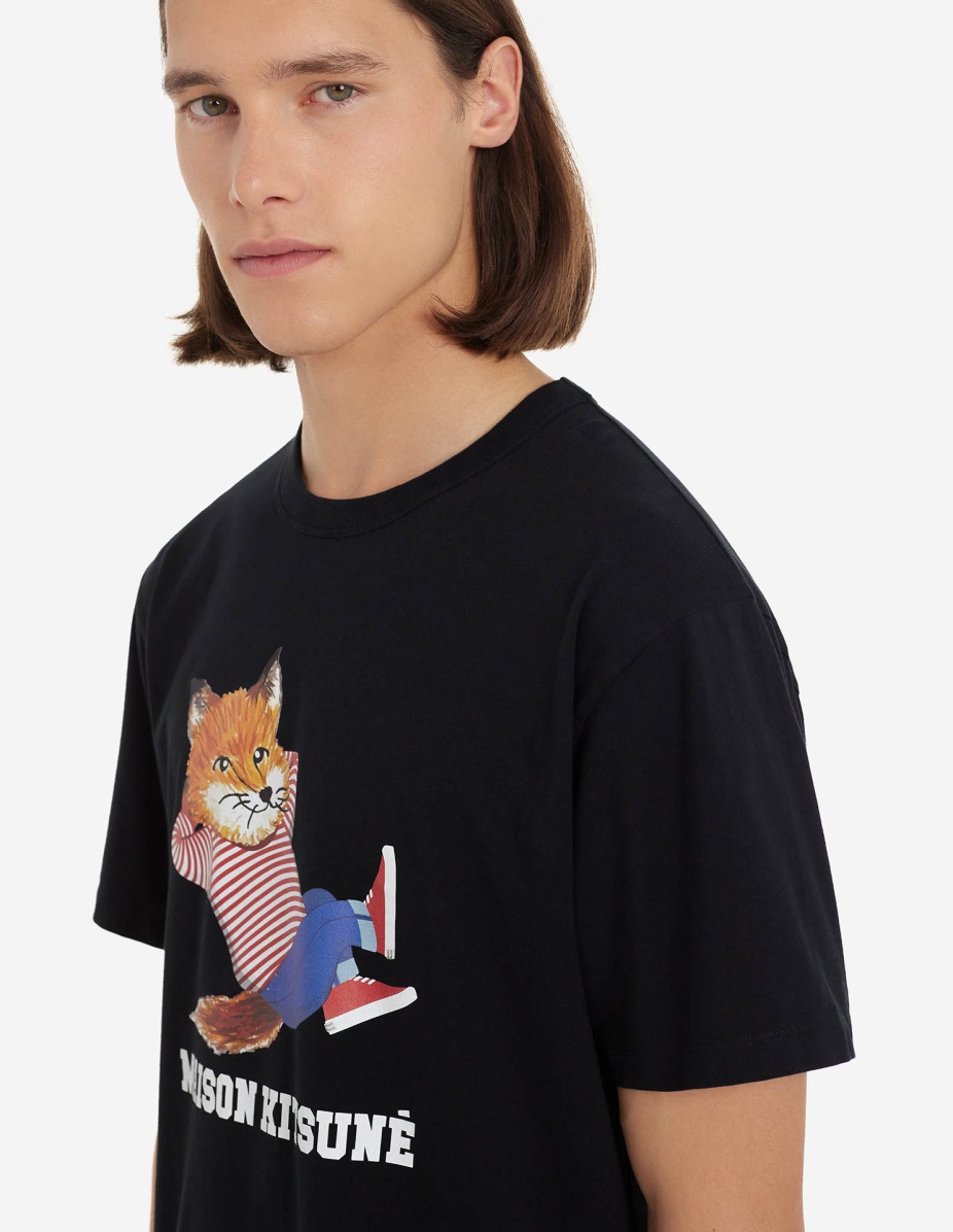 FRENCHIE DRESSED FOX PRINT CLASSIC TEE-SHIRT - 5