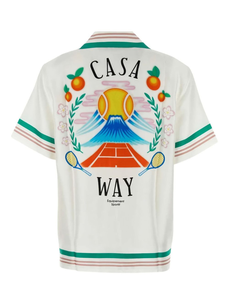 CASABLANCA gradient-effect heart-monogram shirt outlook