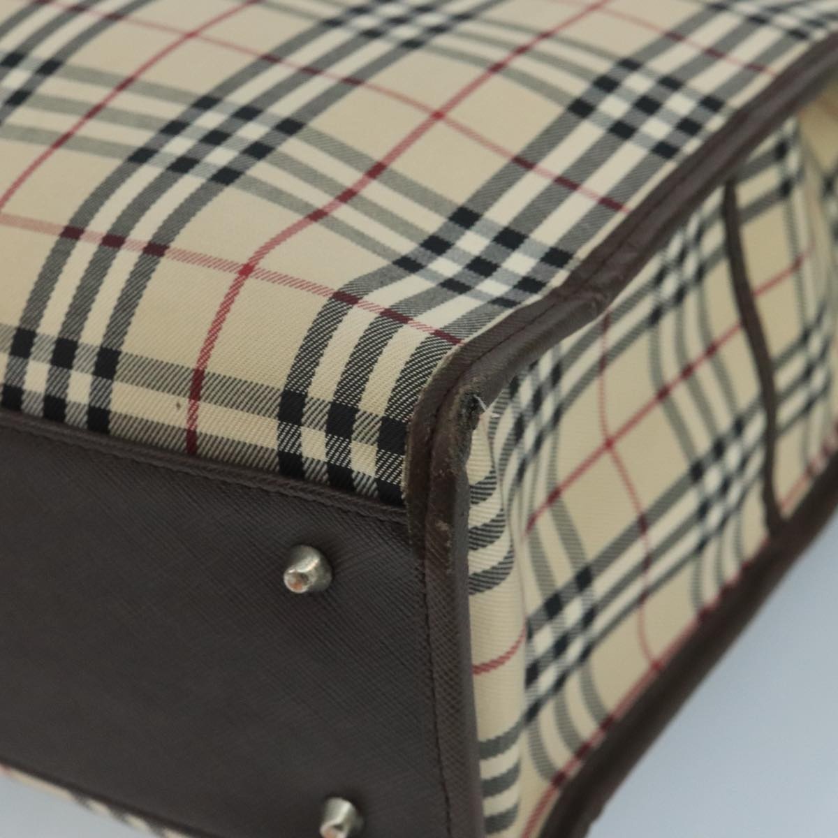 Burberry Nova Check Tote Bag Canvas Beige - 10
