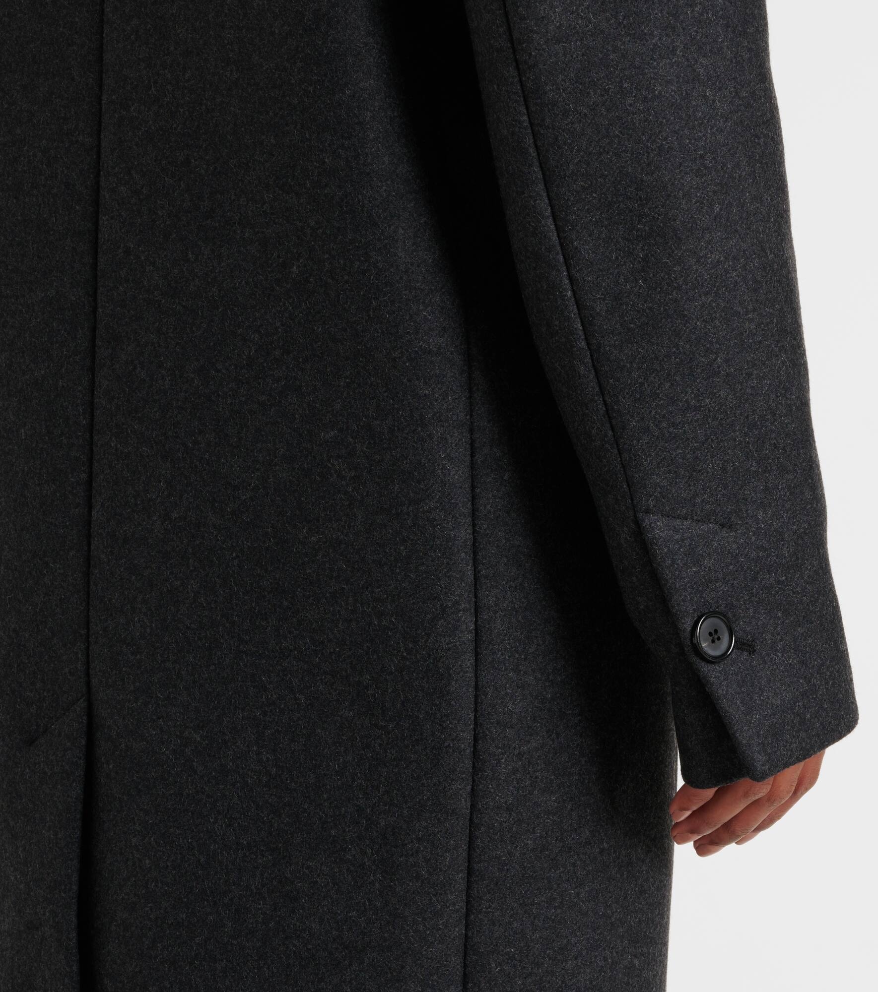 Double-breasted wool-blend felt coat - 5