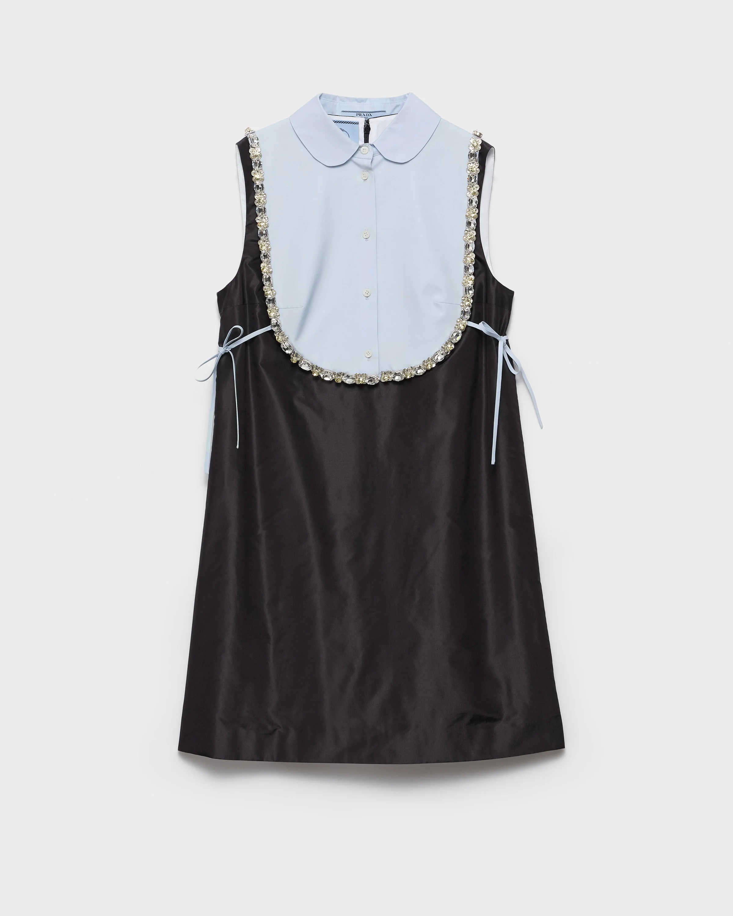 Embroidered taffeta mini-dress - 1