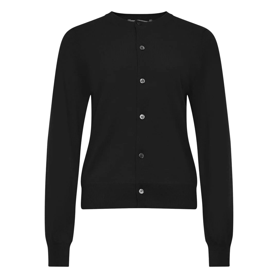 Rib Trim Button Cardigan - 1