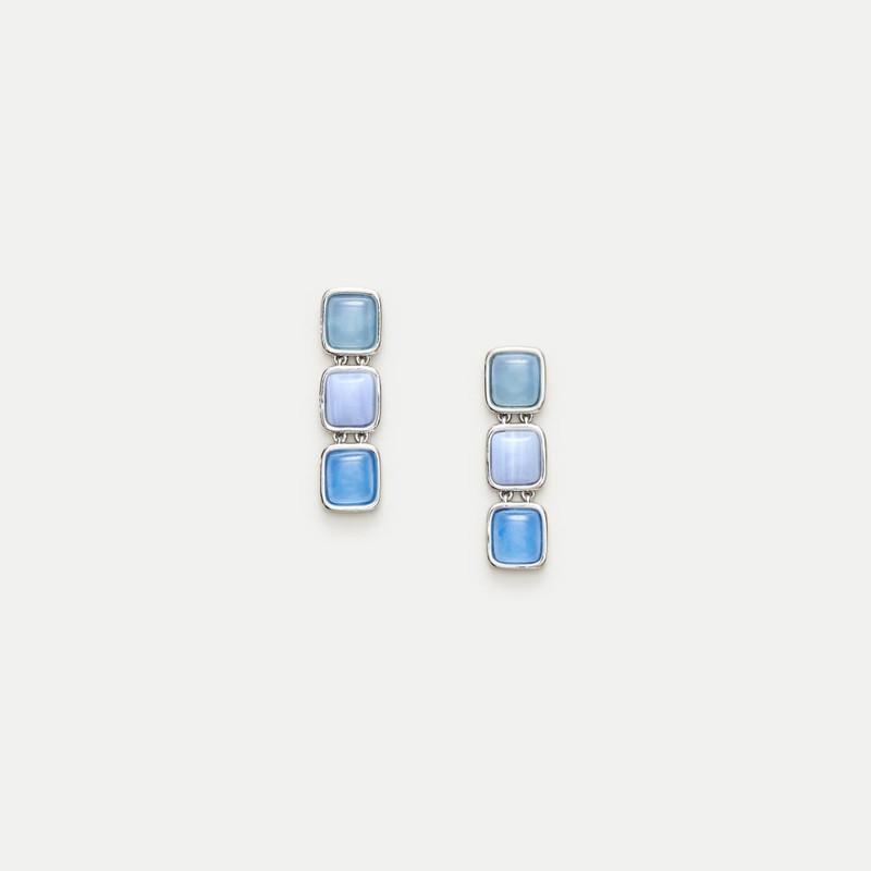 Linear stone earrings 1