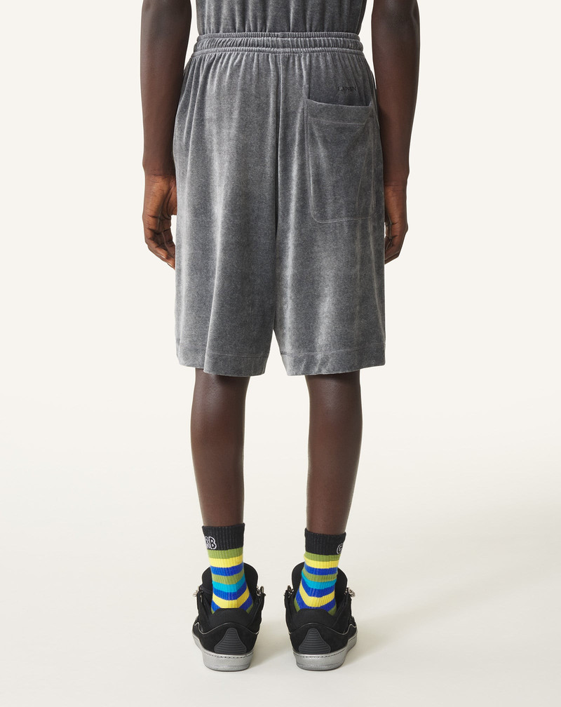 BLACK VELVET BERMUDA SHORTS 4