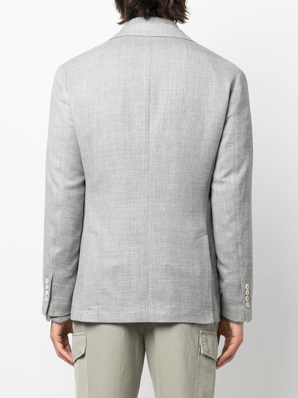 notched-collar single-breasted blazer - 4