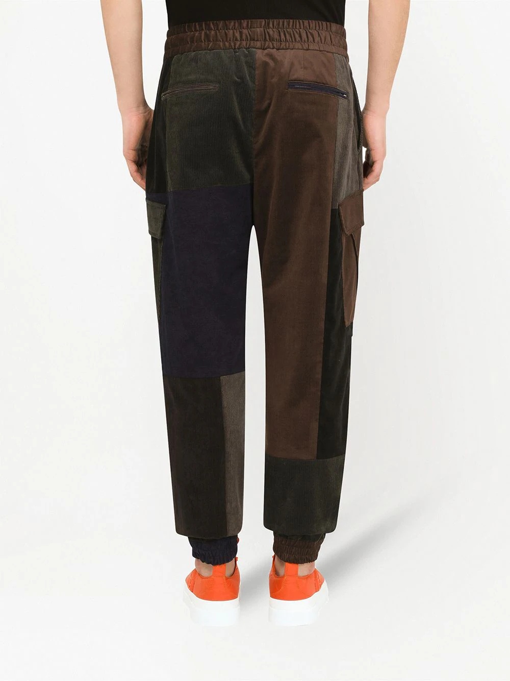 tapered patchwork trousers - 4