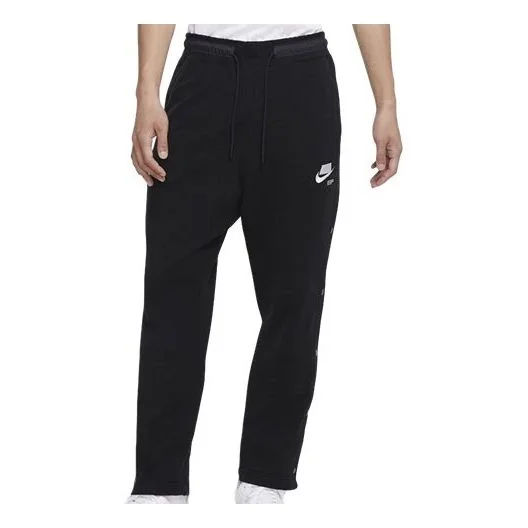 Nike Sportswear French Terry Embroidery Pattern Long Pant Male Black CU3821-001 - 1