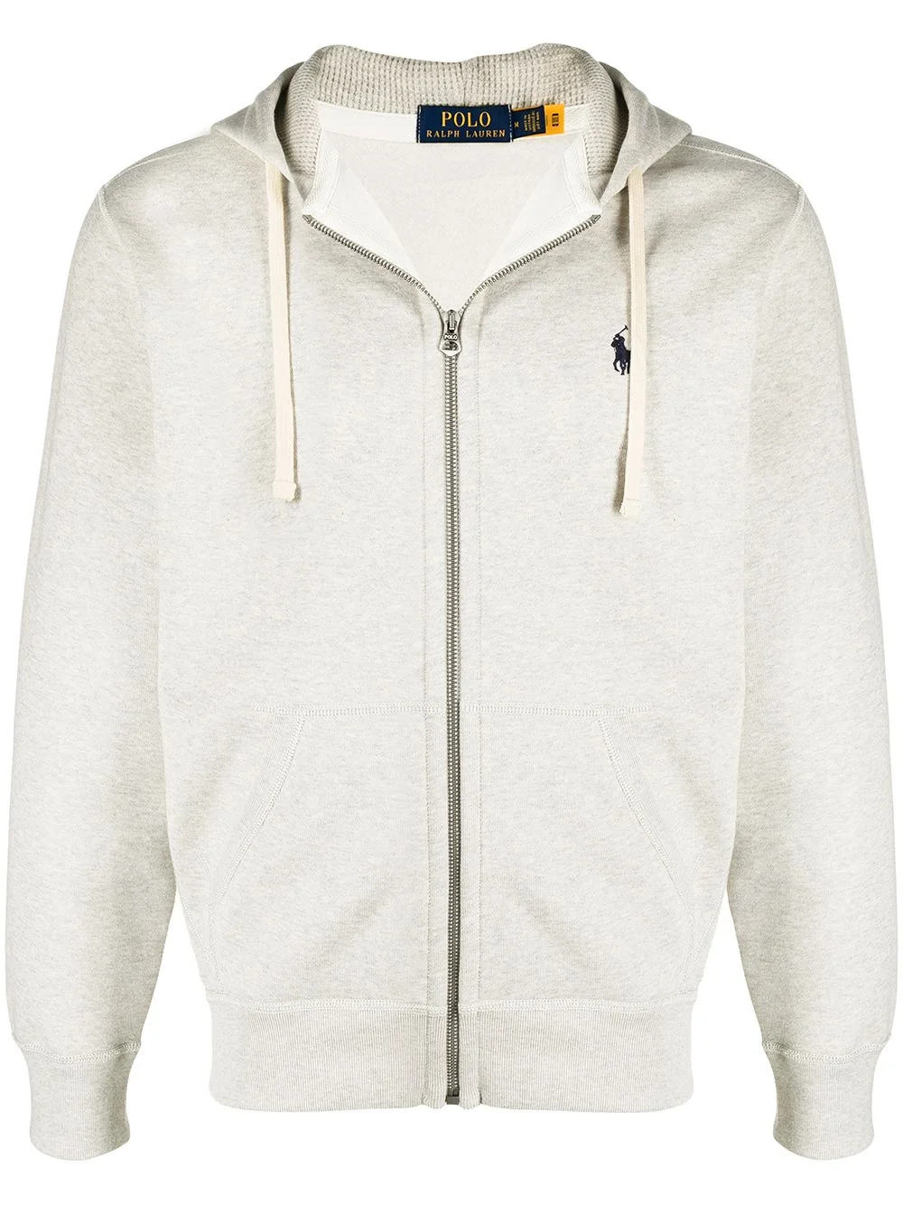 Polo Pony embroidery zip-up hoodie - 1