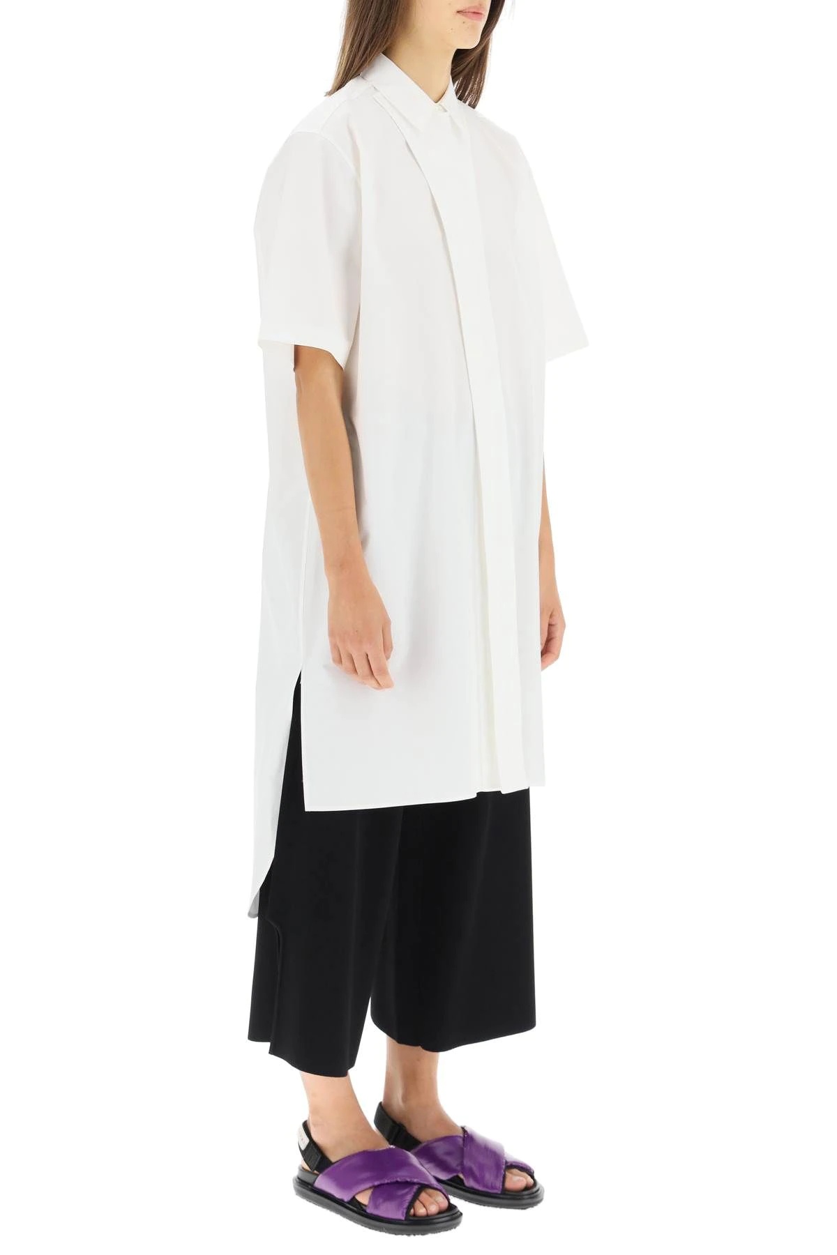 LONG SHIRT WITH PLASTRON - 3