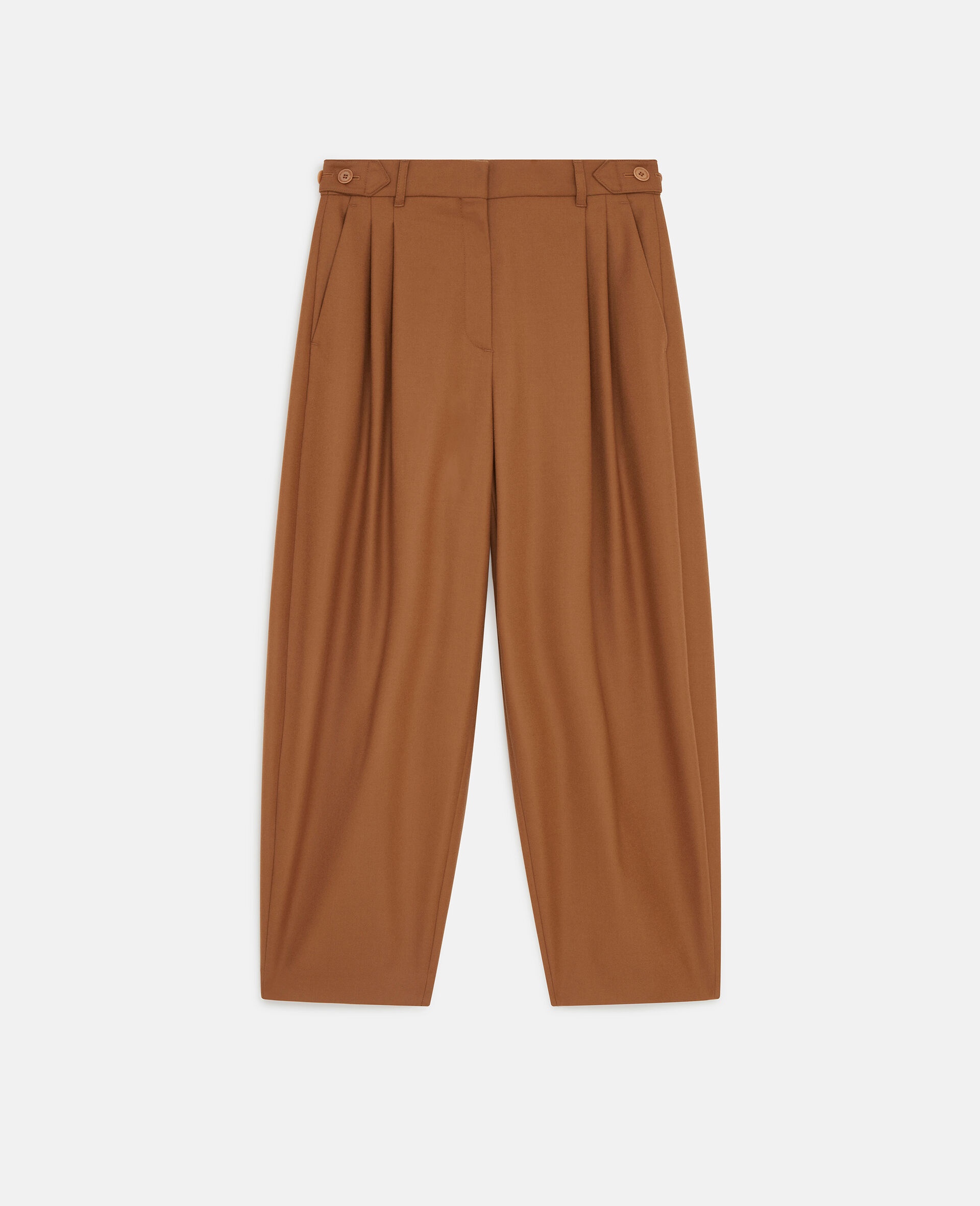 Pleated Banana Leg Trousers - 1