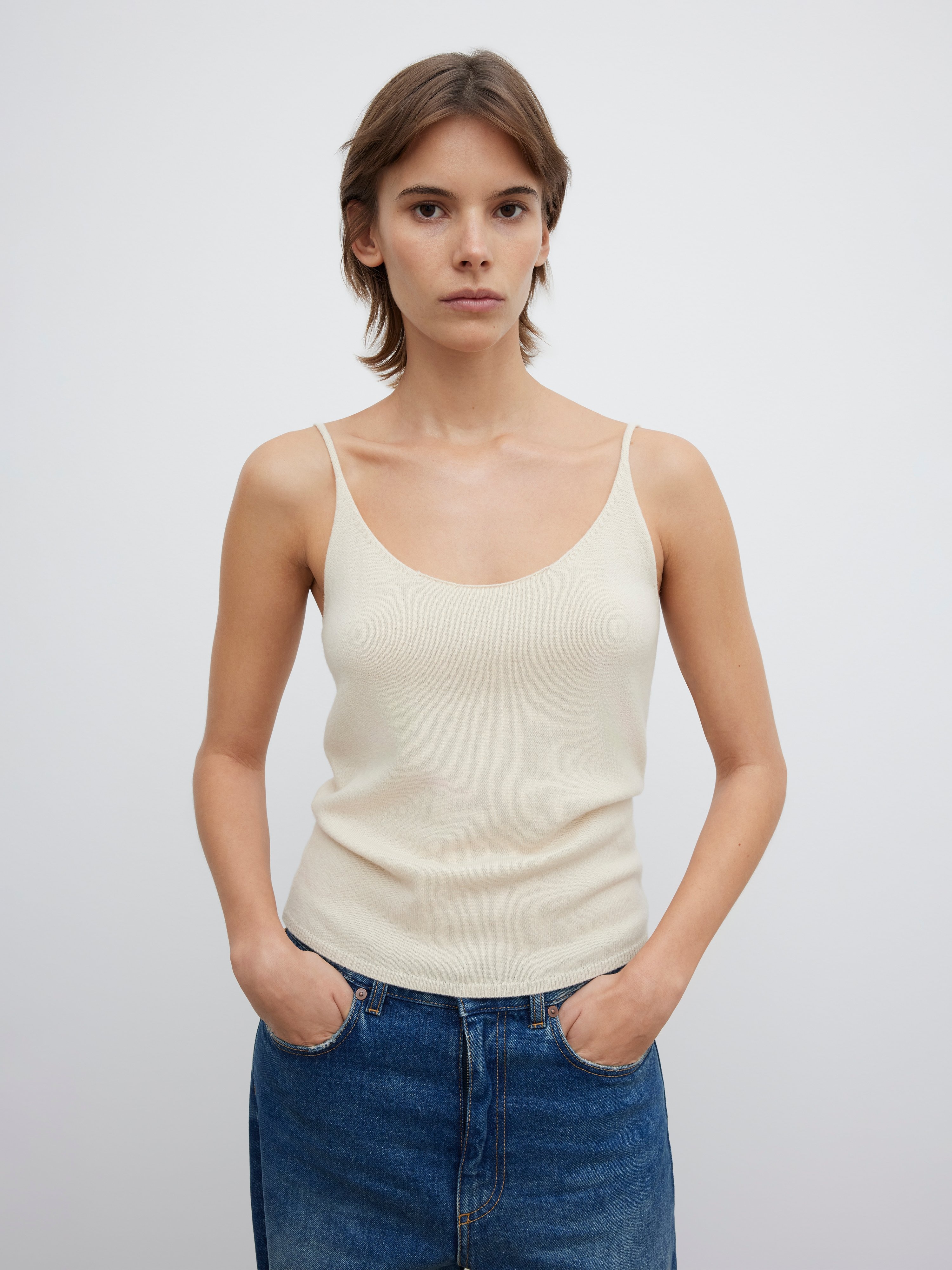 Knitted cashmere blend top - 2