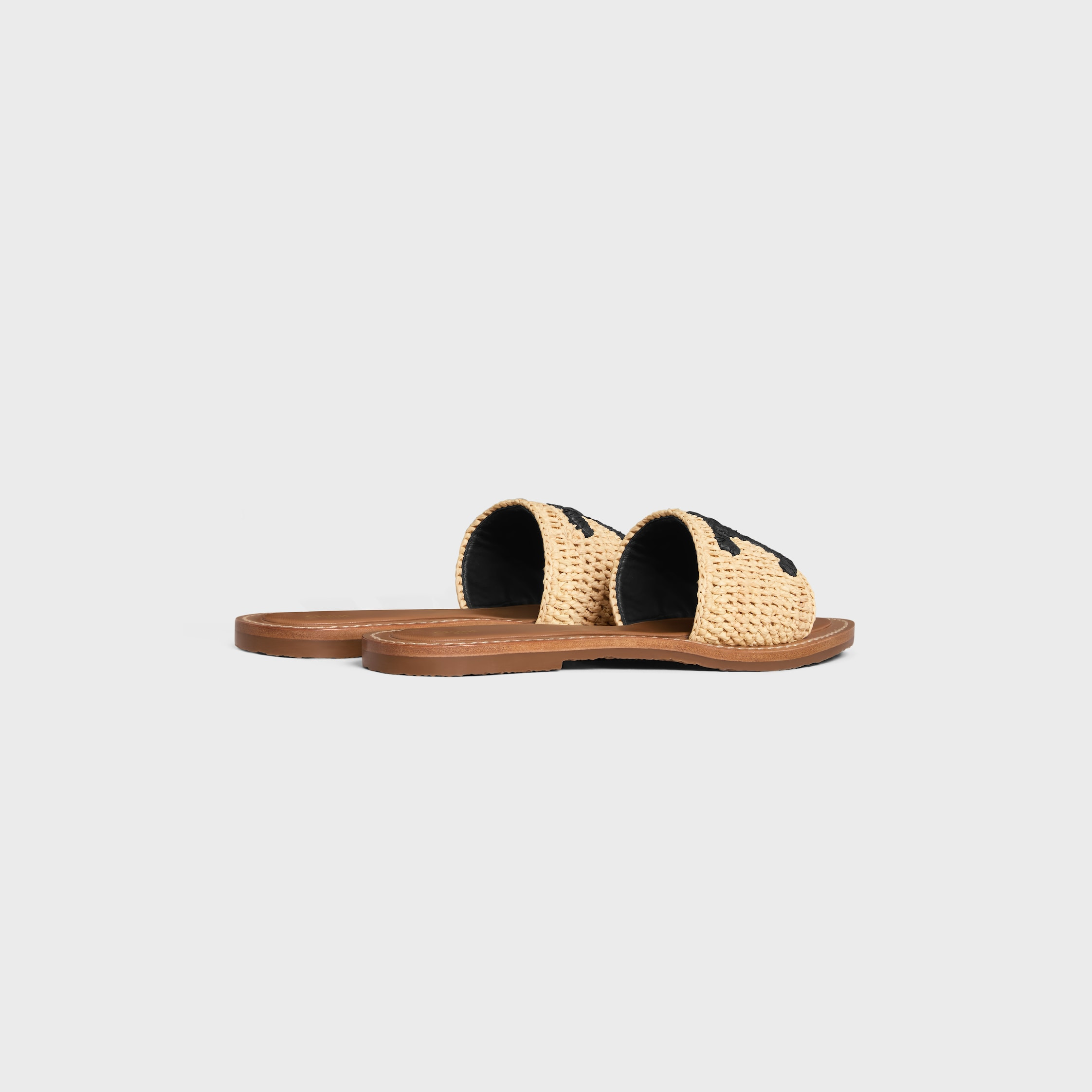 CELINE LYMPIA MULE IN RAFFIA - 3