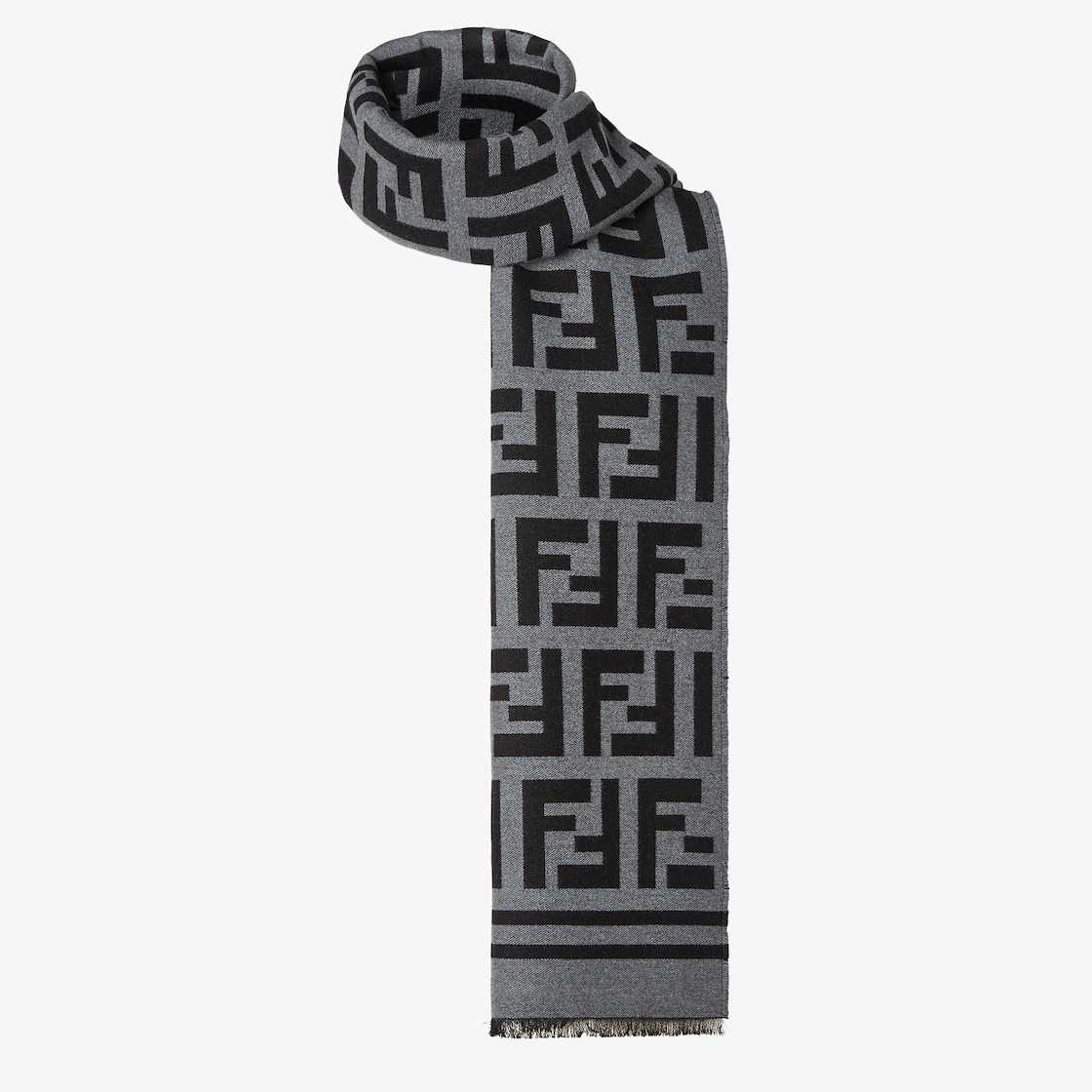 Black wool scarf - 3
