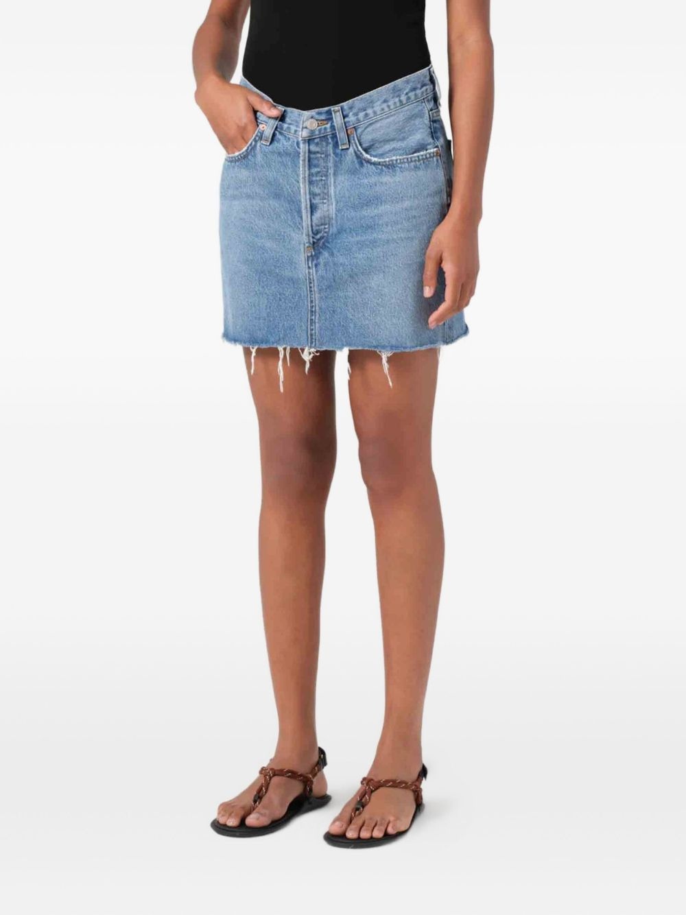 denim mini skirt - 2