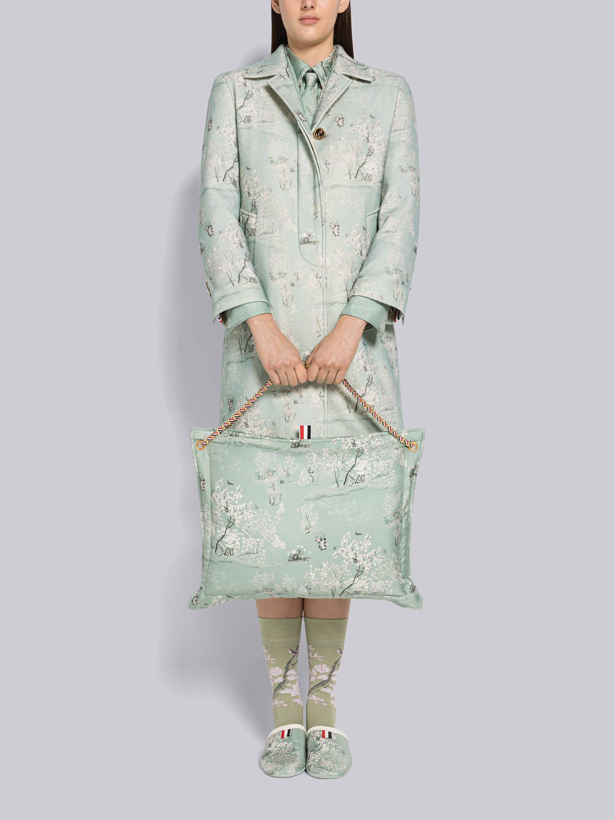 Toile Silk Twill Bal Collar Overcoat - 4