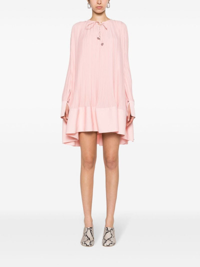 Lanvin frilled-neck pleated minidress outlook