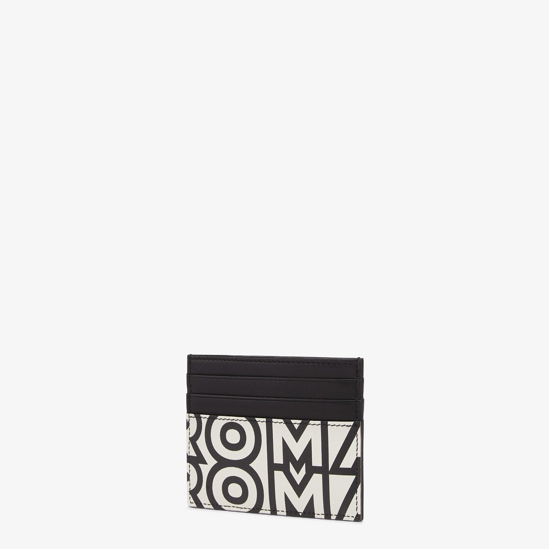 Card holder with six slots and flat central pocket. Made of leather printed with the Fendi Roma logo - 2
