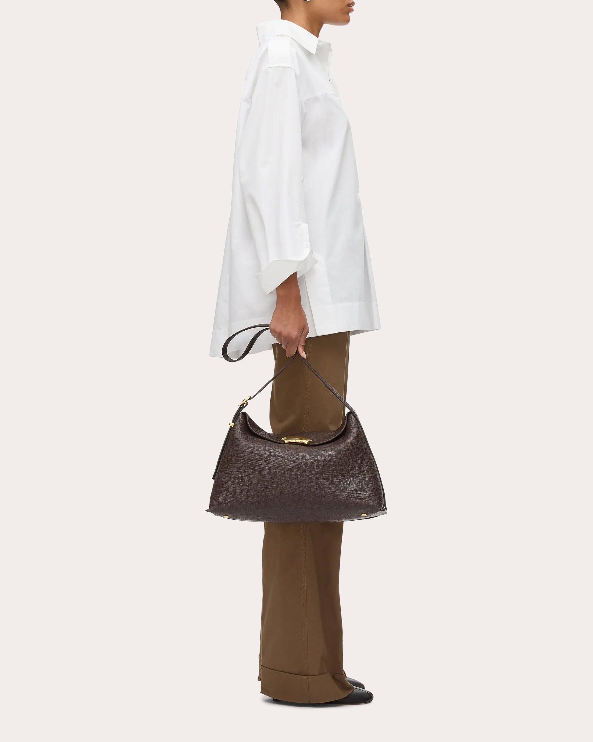 ID Textured Leather Shoulder Bag - 2
