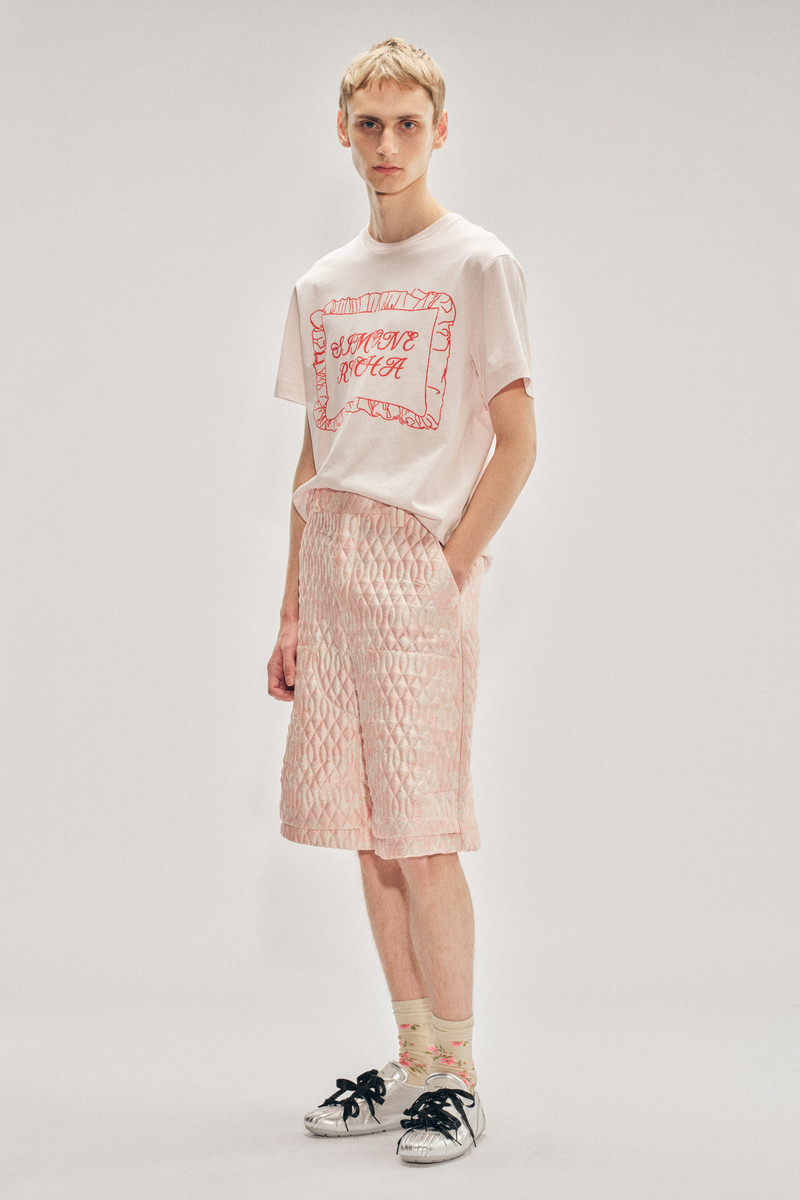 Simone Rocha Quilted Belt Loop Tab Board Shorts outlook