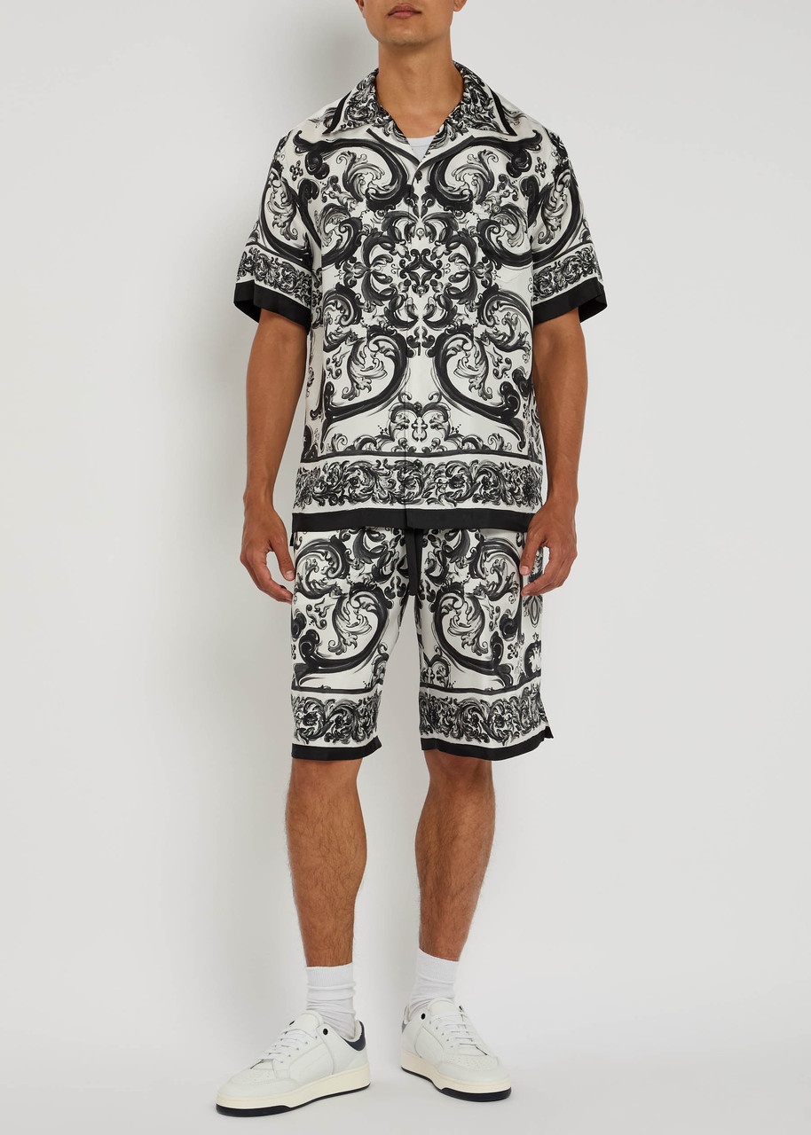 Dolce & Gabbana Majolica Printed Silk-twill Shirt - 4