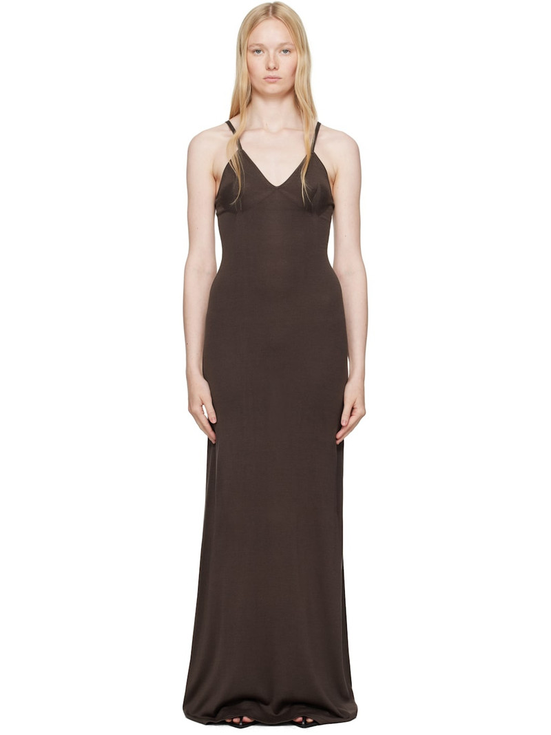 Brown Slip Maxi Dress 1