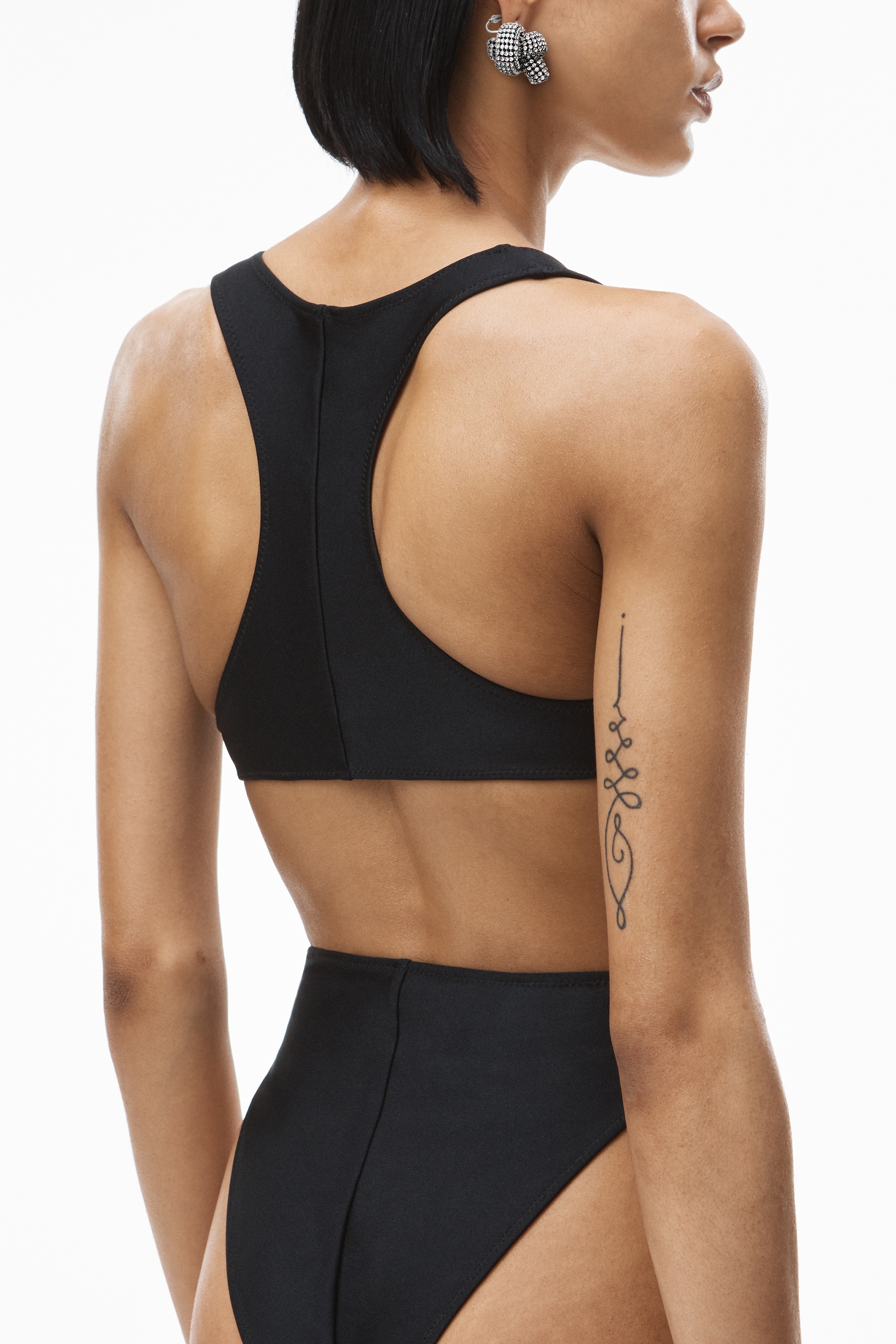 CRYSTAL LOGO SWIMSUIT IN ACTIVE STRETCH - 7
