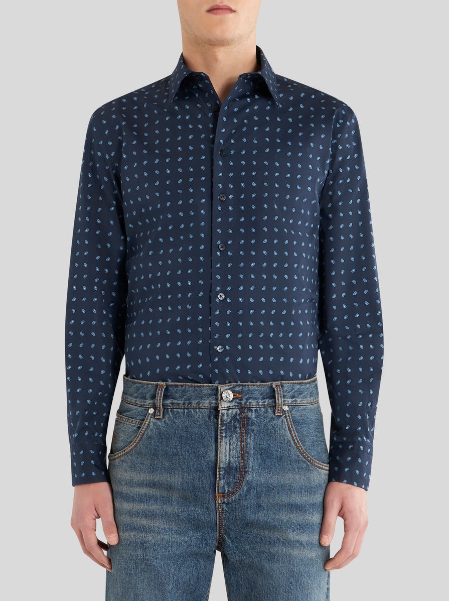 SHIRT WITH MICRO PAISLEY PATTERNS - 2