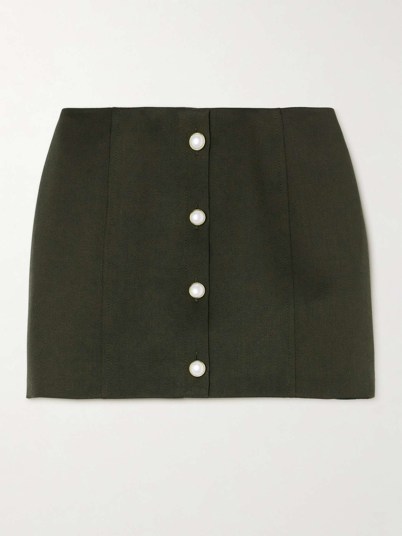 Wool-crepe mini skirt - 1
