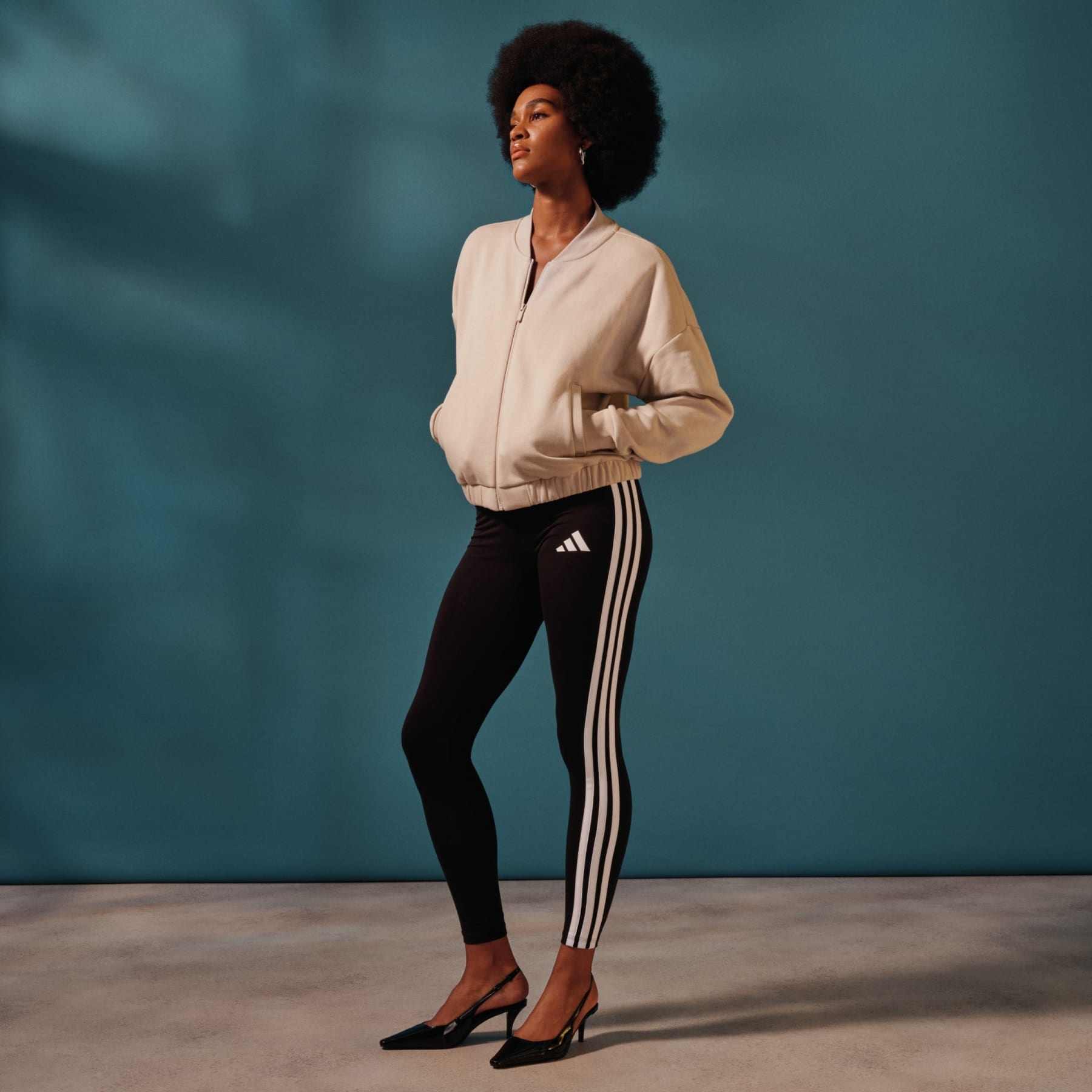 Essentials 3-Stripes Cotton Leggings - 2