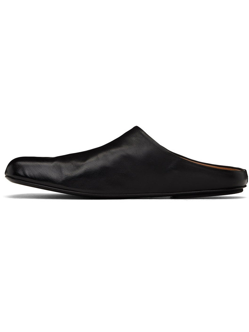 Black Passo Leather Slippers 3