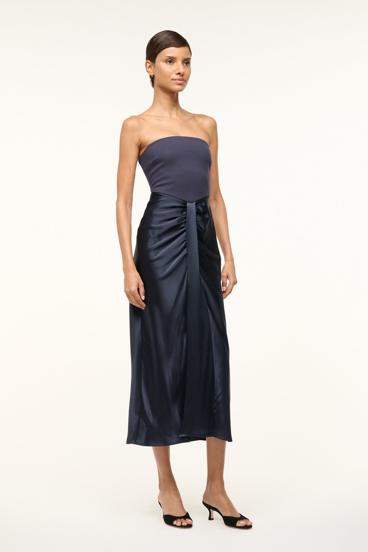 STAUD MIDI WAYFARING DRESS NAVY - 4