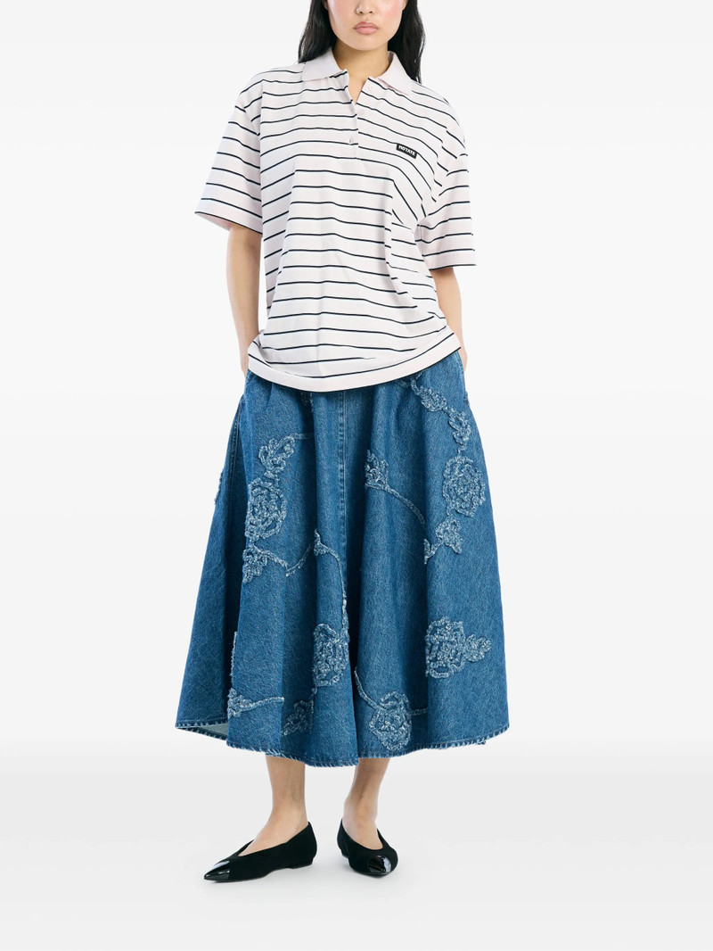 ROTATE Rotate Striped Polo Shirt outlook