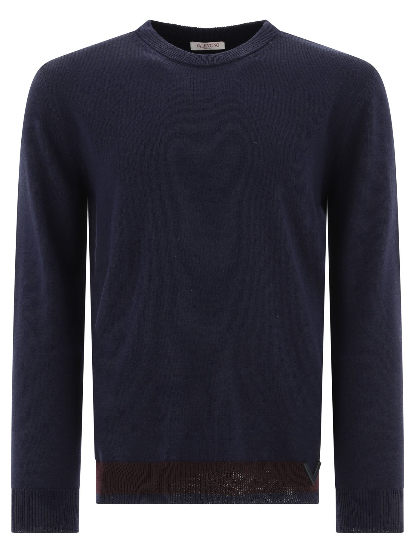 Valentino Sweater With Rubberised V Detail - 1