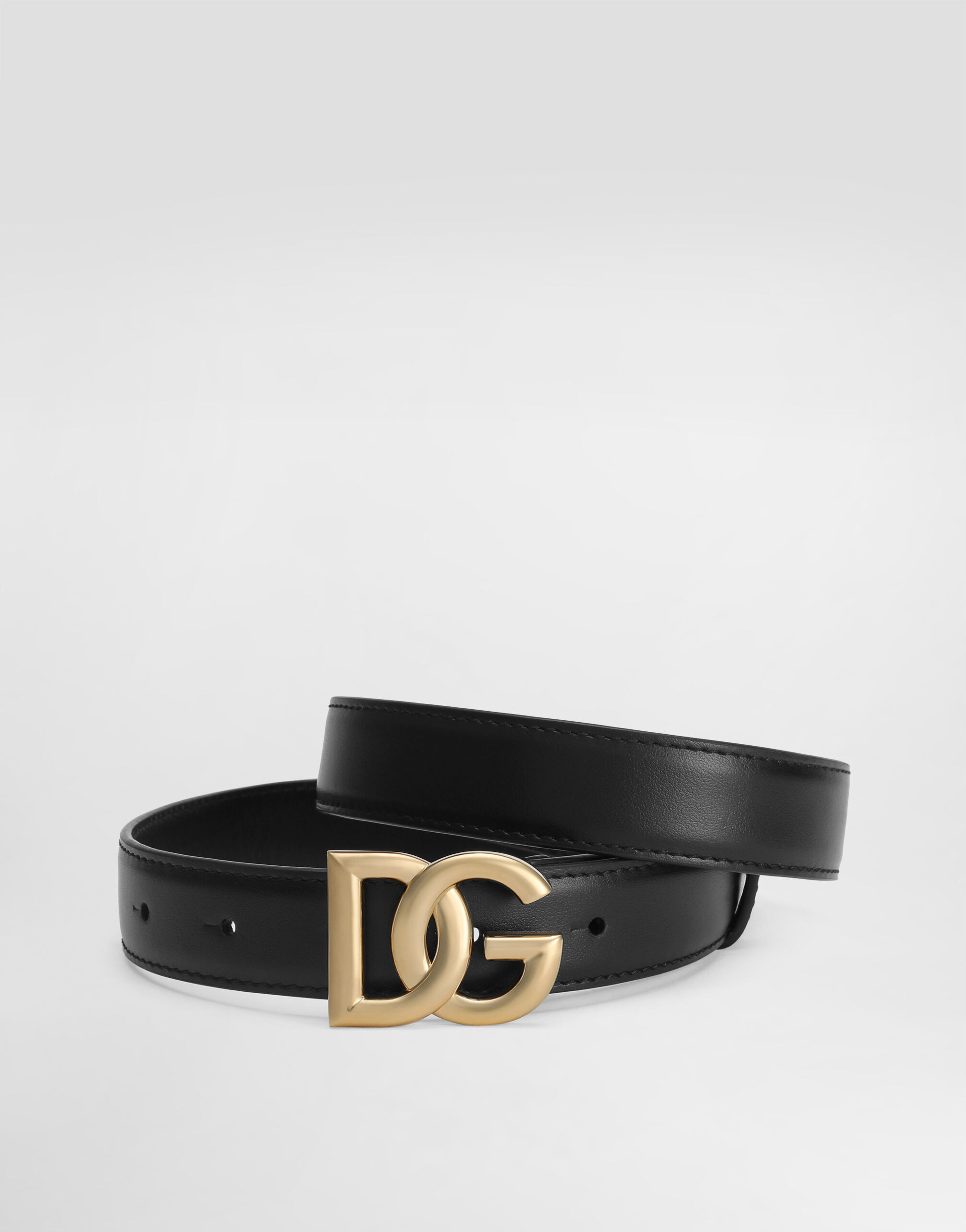 Calfskin belt with DG logo - 3
