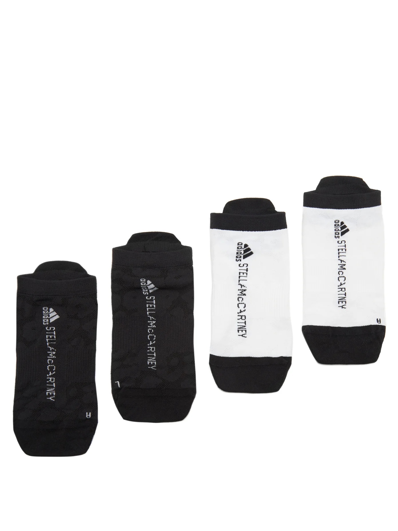 Set of two logo-jacquard jersey hidden socks - 1