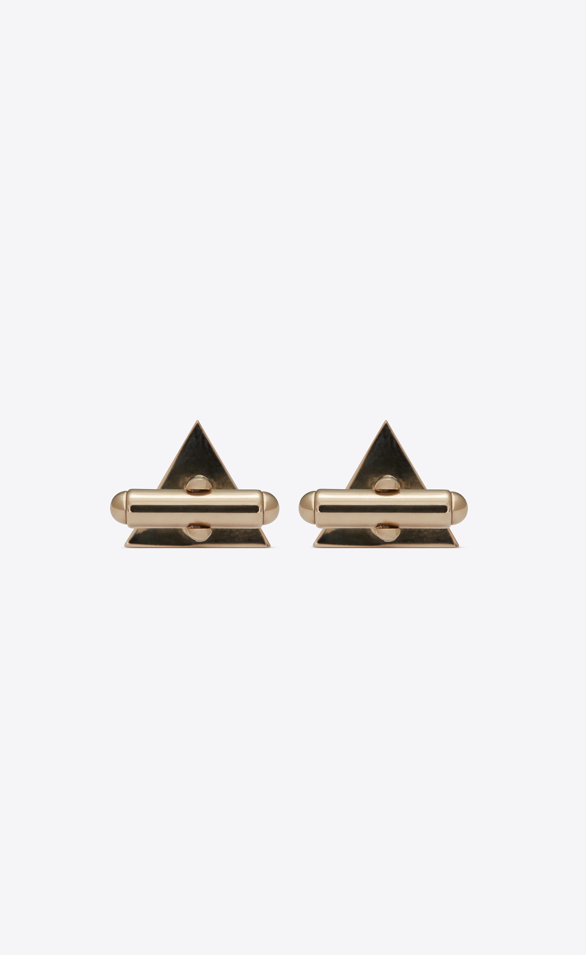 pyramid cufflinks in metal and enamel - 3