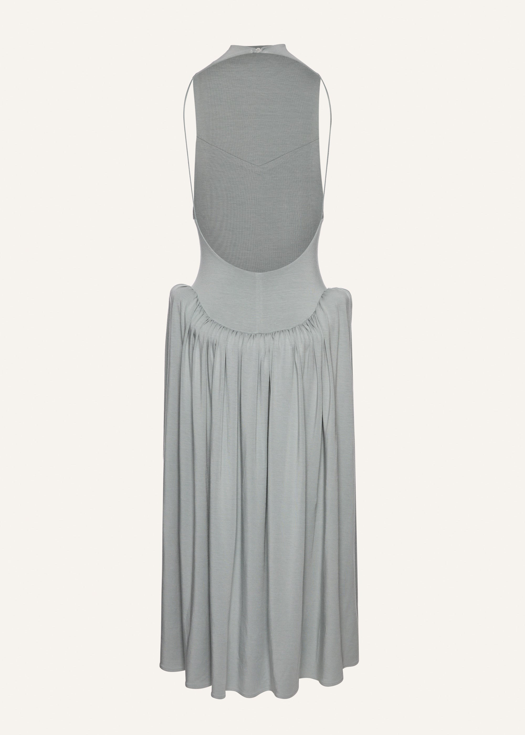 Open-back midi dress in grey - 2