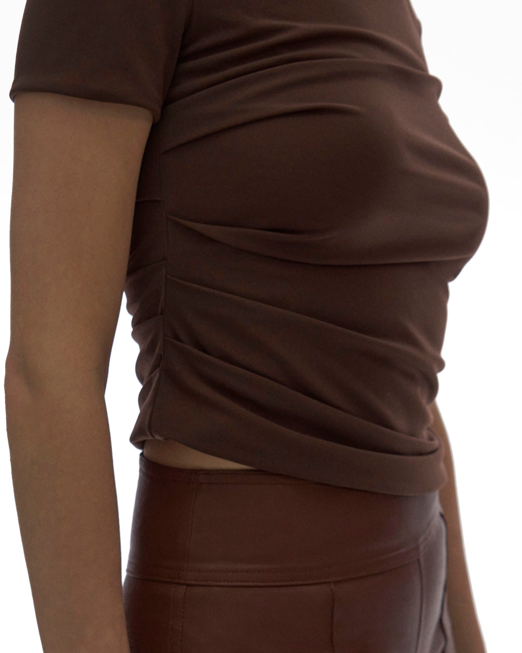 RUCHED REVERSIBLE TEE - 6