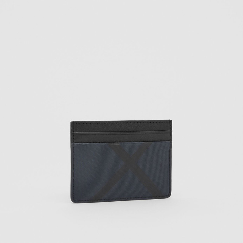 London Check and Leather Card Case 4