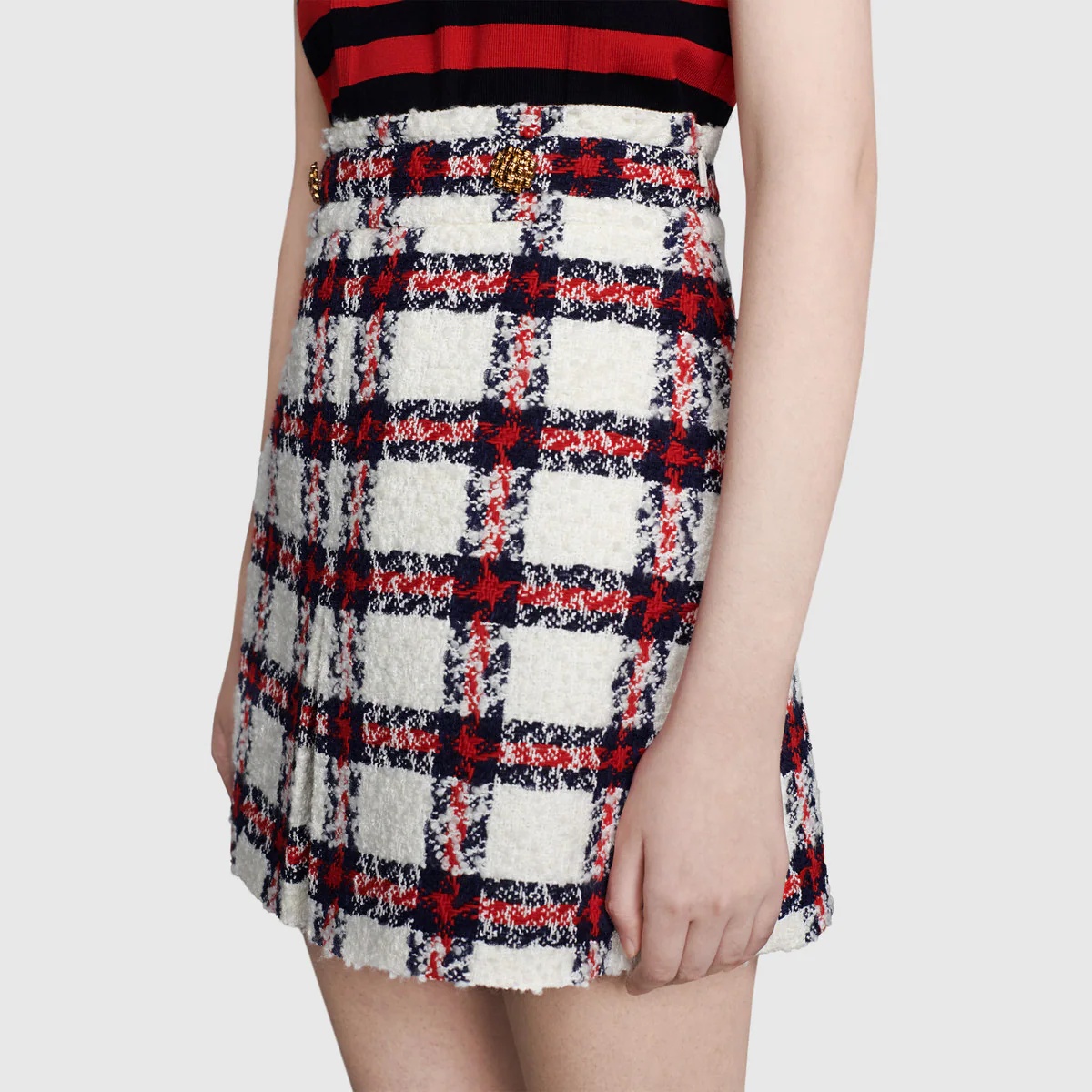 Check tweed skirt - 5