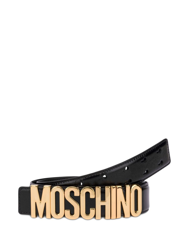 Moschino logo-buckle belt outlook