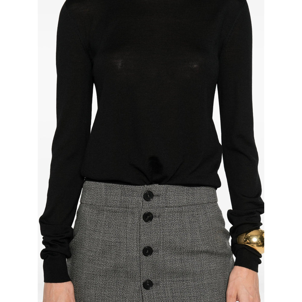 Saint Laurent Black Tops - Sweatshirts Women - 5