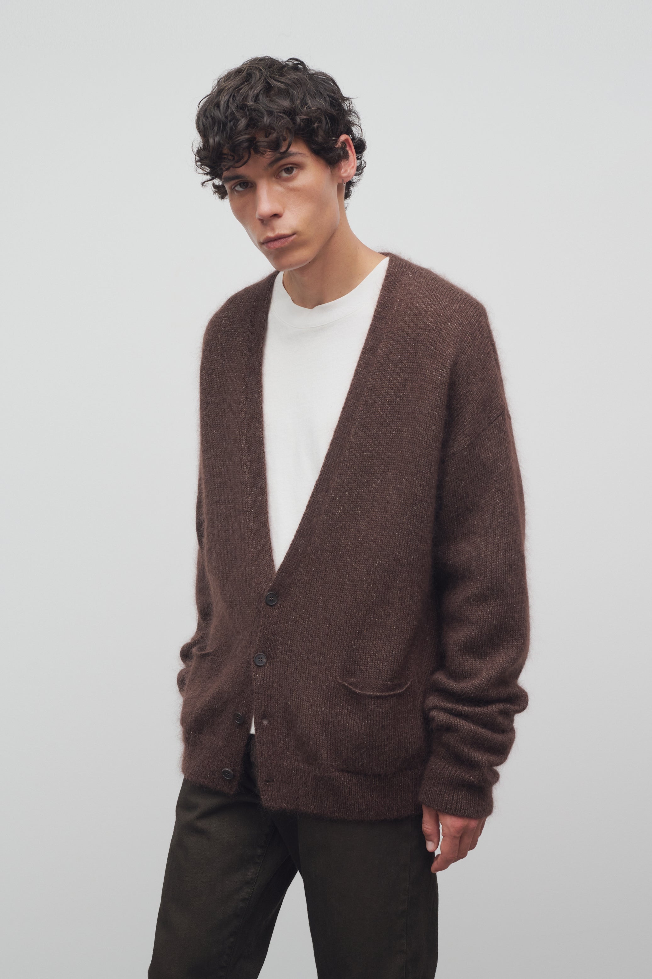 Howser Cardigan in Silk and Mohair - 3
